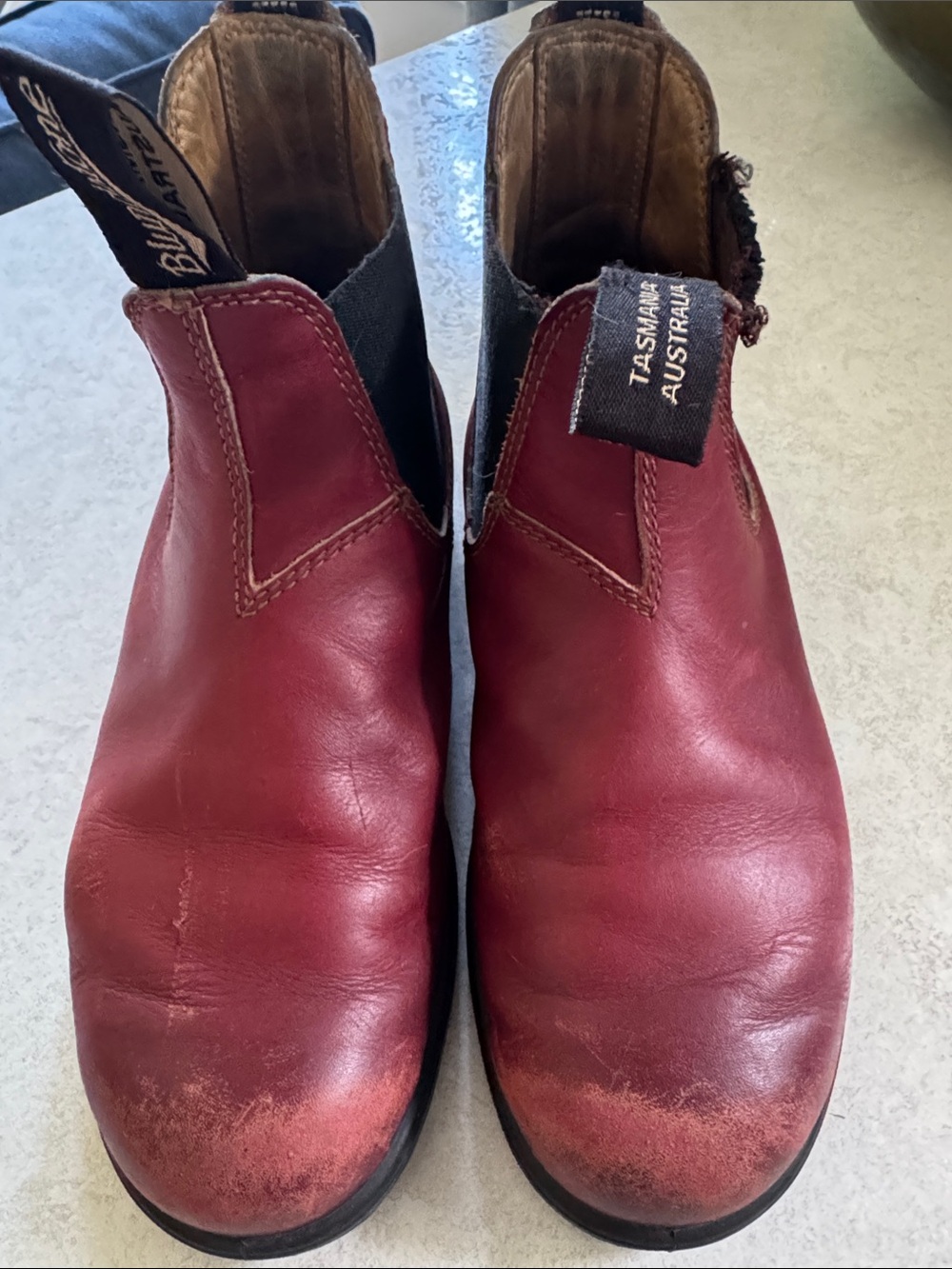 Blundstone Red Leather Chelsea Boots
